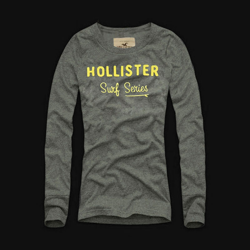 Hollister Mujeres De Cuello Redondo Largo Remera HCO4756
